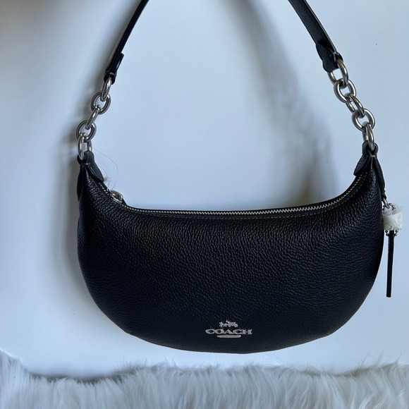 Coach Handbags - Coach Payton Black Pebble Leather Shoulder Bag Excellent